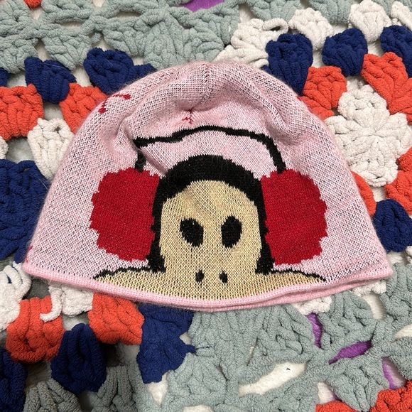 Paul Frank Pink Y2K Beanie Hat - Picture 1 of 4